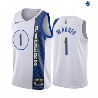 Camisetas NBA de T.J. Warren Indiana Pacers Nike Blacno Ciudad 19/20