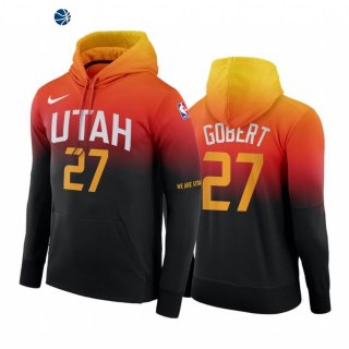 Sudaderas Con Capucha NBA Utah Jazz Rudy Gobert Negro Naranja Ciudad 2020-21