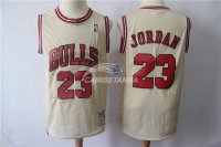 Camisetas NBA de Michael Jordan Chicago Bulls Retro Crema