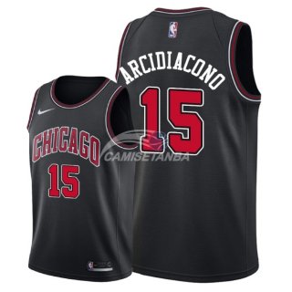 Camisetas NBA de Ryan Arcidiacono Chicago Bulls Negro Statement 2018