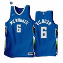 Camisetas NBA Nike Milwaukee Bucks NO.6 Luca Vildoza Azul Ciudad 2022-23