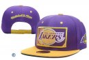 Snapbacks Caps NBA De Los Angeles Lakers Negro Púrpura Amarillo NO.01