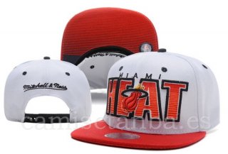Snapbacks Caps NBA De Miami Heat Blanco Rojo-1