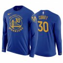 T Shirt NBA Golden State Warriors Stephen Curry Manga Larga Azul