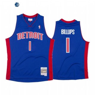 Camisetas NBA Detroit Pistons Chauncey Billups Azul Throwback