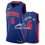 Camisetas NBA de Bruce Brown Jr Detroit Pistons 17/18 Azul Icon