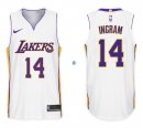 Camisetas NBA de Brandon Ingram Los Angeles Lakers Blanco Association 17/18