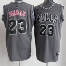 Camisetas NBA de Michael Jordan Chicago Bulls Rev30 Gris