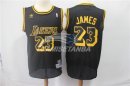 Camisetas NBA de Lebron James Los Angeles Lakers Retro Negro