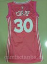 Camisetas NBA Mujer Stephen Curry Green Golden State Warriors Rosa