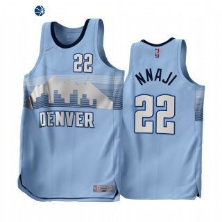 Camisetas NBA Earned Edition Denver Nuggets NO.22 Zeke Nnaji Azul 2022-23
