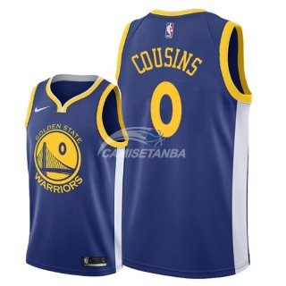 Camisetas NBA de DeMarcus Cousins Golden State Warriors Azul Icon 2018