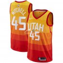 Camisetas de NBA Ninos Utah Jazz Donovan Mitchell Nike Amarillo Ciudad 18/19