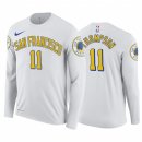 T Shirt NBA Golden State Warriors Klay Thompson Manga Larga Blanco