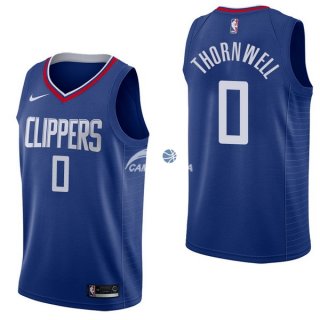 Camisetas NBA de Sindarius Thornwell Los Angeles Clippers Azul Icon 17/18
