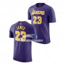 Camisetas NBA de Manga Corta Lebron James Los Angeles Lakers Púrpura Statement 2018