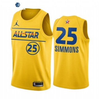 Camisetas NBA de Ben Simmons All Star 2021 Oro
