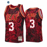 Camisetas NBA Miami Heat NO.3 Dwyane Wade X Mitchell Ness Rojo Hardwood Classics 2022