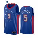Camisetas NBA de Detroit Pistons Frank Jackson Nike Azul Ciudad 2021-22