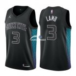 Camisetas NBA de Jeremy Lamb Charlotte Hornets Nike Negro Ciudad 17/18