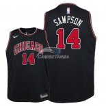 Camiseta NBA Ninos Chicago Bulls JaKarr Sampson Negro Statement 2018