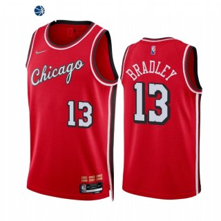 Camisetas NBA Nike Chicago Bulls NO.13 Tony Bradley 75th Season Diamante Rojo Ciudad 2021-22