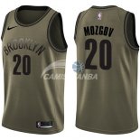 Camisetas NBA Salute To Servicio Brooklyn Nets Timofey Mozgov Nike Ejercito Verde 2018