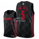 Camisetas NBA de Gary Payton II Portland Trail Blazers Nike Negro Ciudad 2018