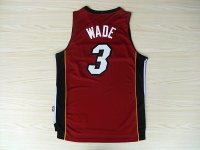 Camisetas NBA de Dwyane Wade Bosh Miami Heats Rojo Negro