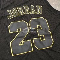 Camisetas NBA de Michael Jordan Chicago Bulls Jordan Logo Negro