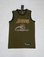 Camisetas NBA Salute To Servicio Los Angeles Lakers Kobe Bryant Nike Ejercito Verde 2018
