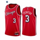 Camisetas NBA Nike Chicago Bulls NO.3 Tristan Thompson 75th Season Diamante Rojo Ciudad 2021-22