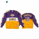 Sudaderas Con Capucha NBA Los Angeles Lakers Wilt Chamberlain Oro Purpura