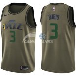 Camisetas NBA Salute To Servicio Utah Jazz Ricky Rubio Nike Ejercito Verde 2018
