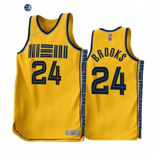 Camisetas NBA Earned Edition Memphis Grizzlies NO.24 Dillon Brooks Oro 2022-23
