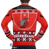 NBA Unisex Ugly Sweater Portland Trail Blazers Rojo Negro