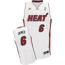Camisetas NBA de Lebron James Miami Heats Rev30 Blanco