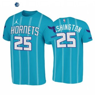 T-Shirt NBA Charlotte Hornets P.J. Washington Double Pinstripes Azul Icon 2020-21