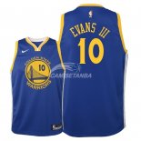 Camisetas de NBA Ninos Golden State Warriors Jacob Evans III Azul Icon 2018