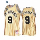 Camisetas NBA San Antonio Spurs NO.9 Tony Parker 50th Aniversario Oro Hardwood Classics 2022-23