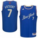 Camisetas NBA New York Knicks 2015 Navidad Anthony Azul