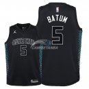 Camiseta NBA Ninos Charlotte Hornets Nicolas Batum Nike Negro Ciudad 2018