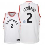 Camisetas de NBA Ninos Toronto Raptors Kawhi Leonard Blanco Association 2018