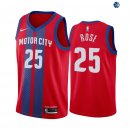 Camisetas NBA de Derrick Rose Detroit Pistons Nike Rojo Ciudad 19/20