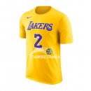 Camisetas NBA de Manga Corta Lonzo Ball Los Angeles Lakers Amarillo Icon 2018