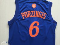Camisetas NBA New York Knicks 2016 Navidad Kristaps Porzingis Azul