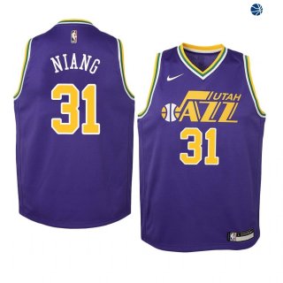 Camisetas de NBA Ninos Utah Jazz Georges Niang Purpura Hardwood Classics
