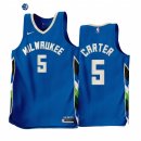 Camisetas NBA Nike Milwaukee Bucks NO.5 Jevon Carter Azul Ciudad 2022-23