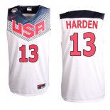 Camisetas NBA de James Harden USA 2014 Blanco
