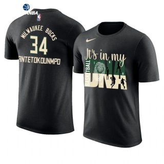 T- Shirt NBA Milwaukee Bucks Giannis Antetokounmpo Negro